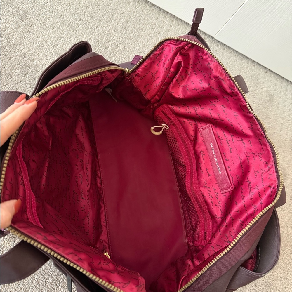 Lululemon OM the Day Burgundy bag with gold accents - Picture 8 of 11